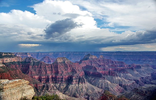 Thunderstorms from Bright Angel Point - Grand Canyon North Rim (EXPLORE)