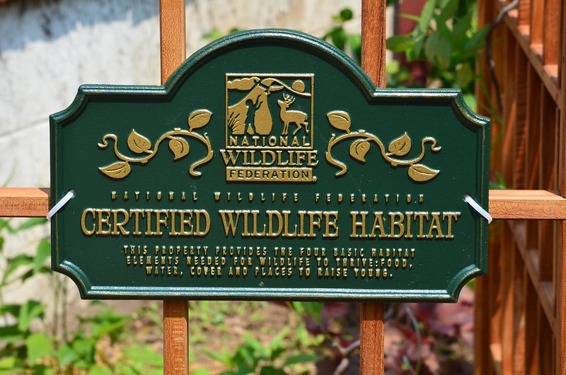Certified Wildlife Habitat sign