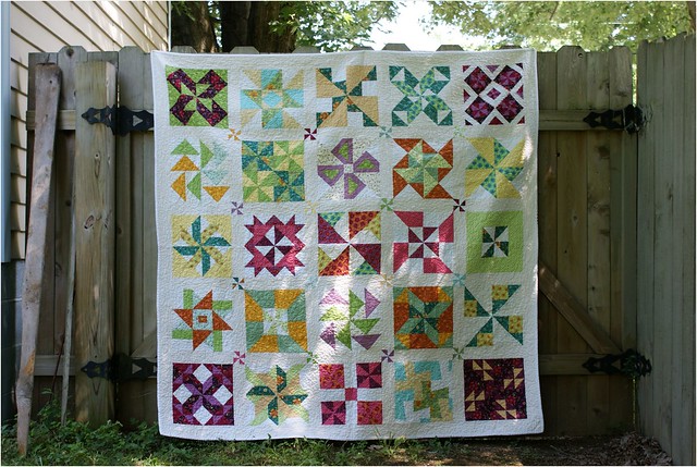 my pinwheel sampler quilt.