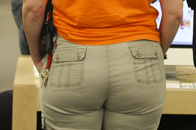 Girl's ass at the Apple Store in Las Vegas