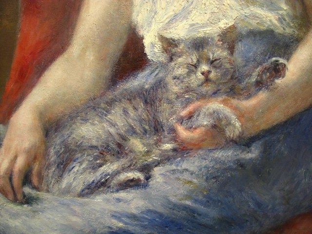 Pierre-Auguste Renoir: Sleeping Girl with a Cat (1880)