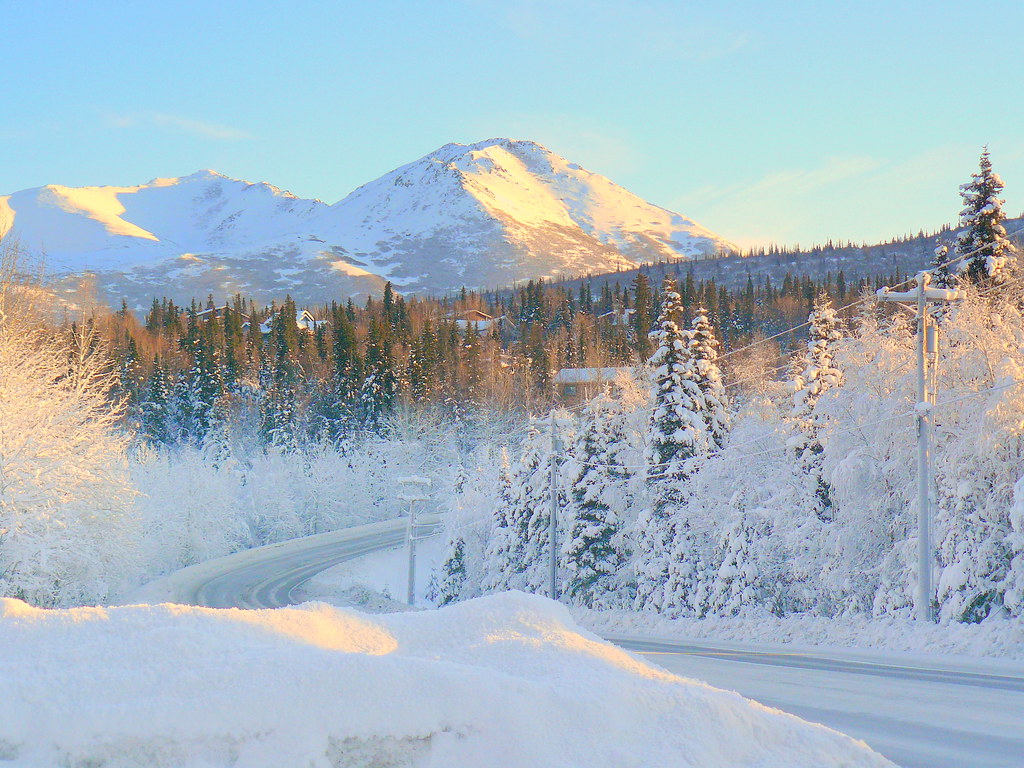 Alaska Anchorage A Winter Sunny Day
