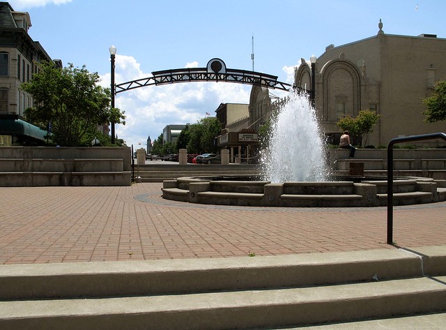 Fountain in downtown Sandusky