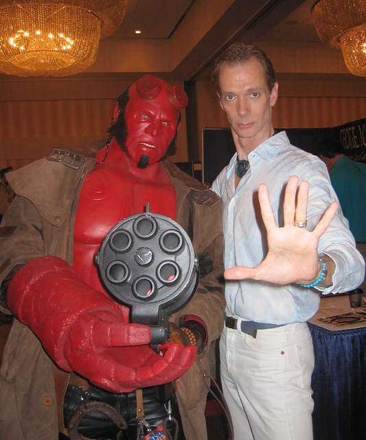 Eric as Hellboy with Doug Jones (Abe Sapien)!!