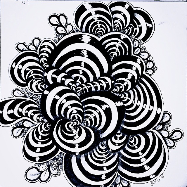 A bunch of BunZO #zentangle #Zen #tangle #bunzo #printemps #flux #tangling #blackandwhite #doodle #doodling #organic