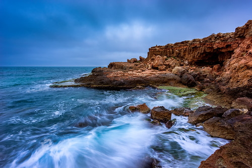 ocean blue sea cliff seascape color water rock landscape coast seaside spain europe outdoor shore hdr waterscape rockformation torrevieja 1635mm sonya7r bentvelling