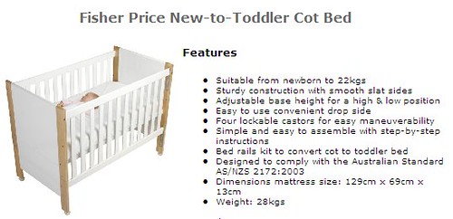 fisher price cot