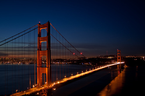Golden Gate Bridge at dawn by bhautik_joshi