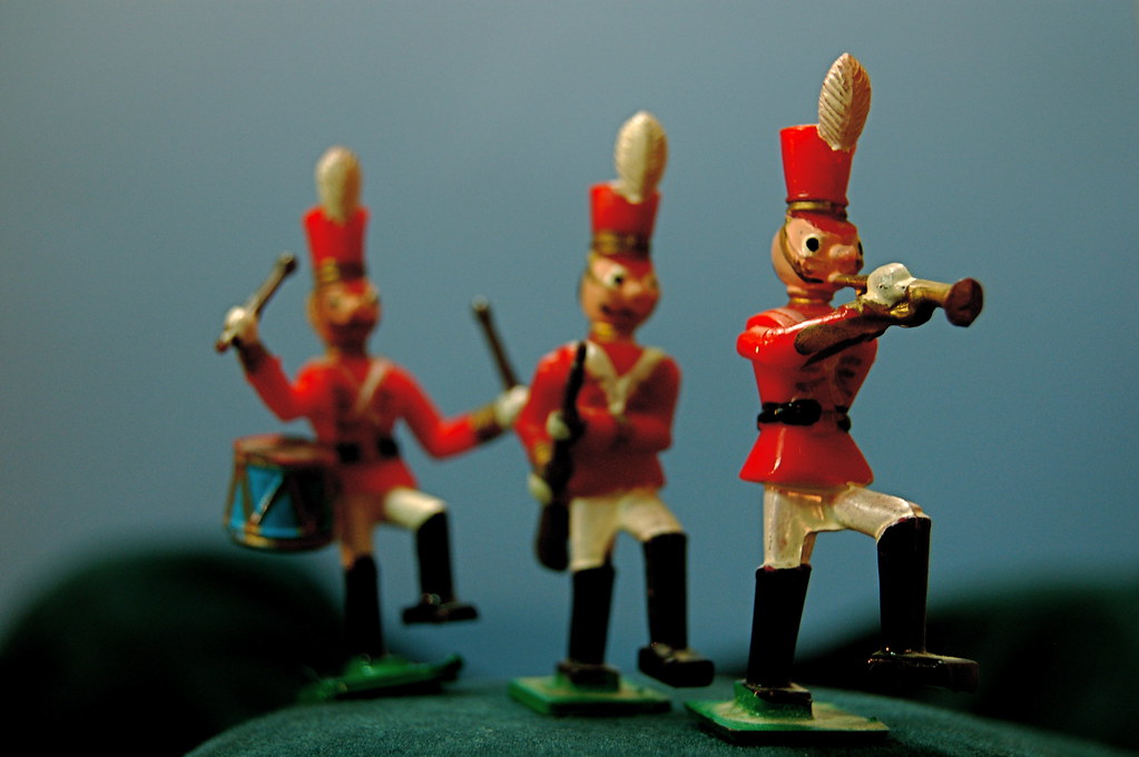 Larry got a toy soldier. Toy Soldiers.