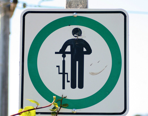 Dismount & Walk Bike sign | by Richard Masoner / Cyclelicious