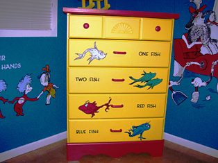 Dr Seuss Ii These Hand Drawn Pics On Her Dresser Can Be D Flickr