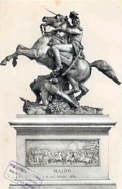 el monumento a O'Higgins en la Alameda, La inauguracion de la estatua ecuestre del capitan jeneral don Bernardo O'Higgins en mayo de 1872