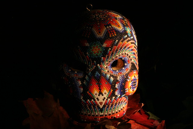 Micro Beaded Mexican Skull Mask
