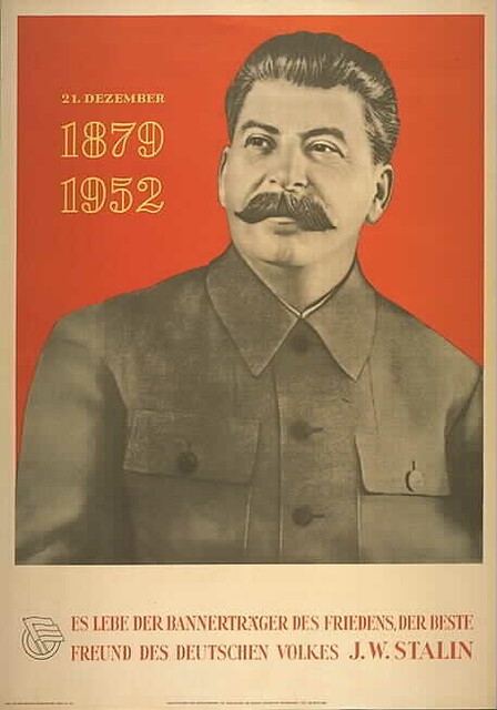 Affiche De La Rda Souhaitant Un Bon Anniversaire A Staline Flickr
