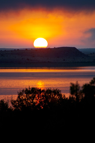 lake newmexico water sunrise santarosa