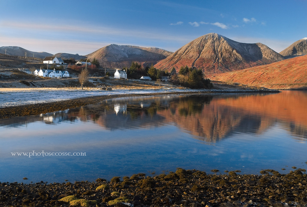 Luib village, reflections, Loch Ainort, Isle of Skye, Scotland. by Photosecosse.com/Barbara R Jones