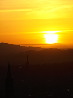 Melty sunset. Salisbury Crags, Edinburgh.