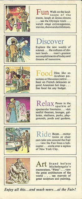 1964 - 1965 New York World's Fair pamphlet (inside back)