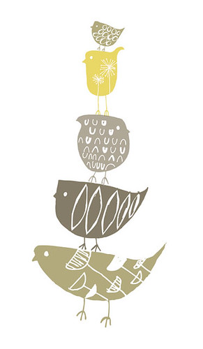 birdstack brown | An illustration hand drawn then digitally … | Flickr