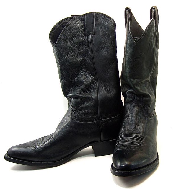 Vintage Justin black cowboy boots