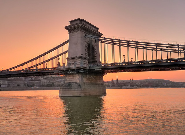 Sunset over the Danube - Budapest