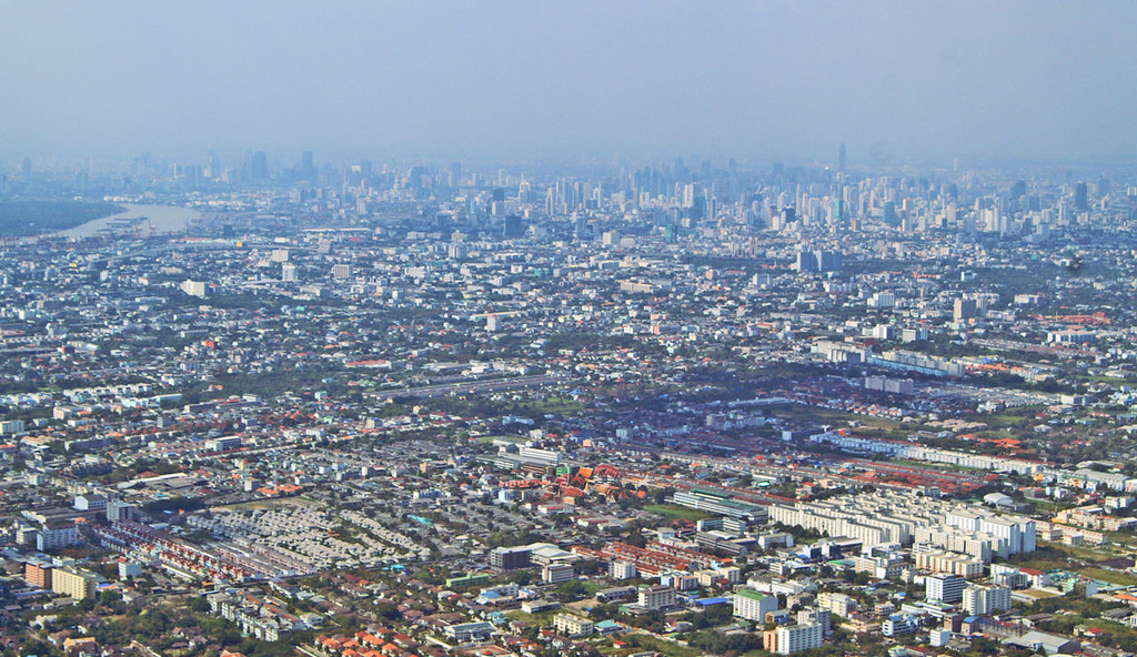 Aerial view of Bangkok, Thailand