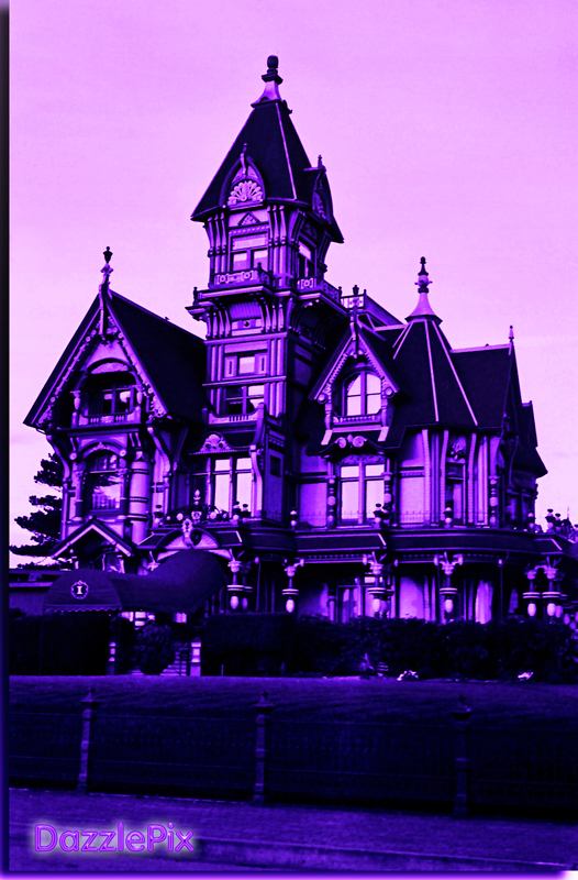 Purple Gothic Victorian House