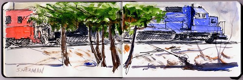 horizontal notebook drawing michigan sketching sketchbook depot format february nelsonpark penandink mtpleasant watercolorwash mtpleasantparksandrecreation