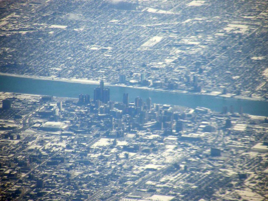 Detroit from 30,000 Feet