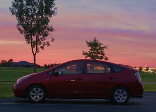 Prius at Sunset