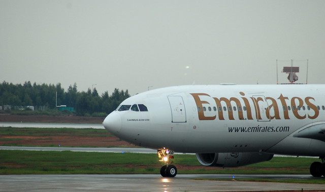 Emirates entering the tarmac