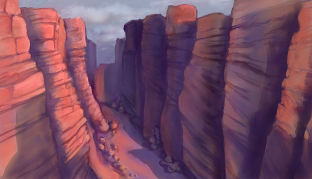 Canyon with Painter