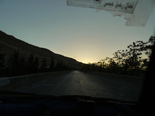 sunset car syria damascus