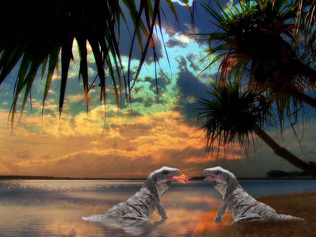 ♥♥♥♥Iguana Love in Paradise♥♥♥♥  (DUC229)~(IAA-68)