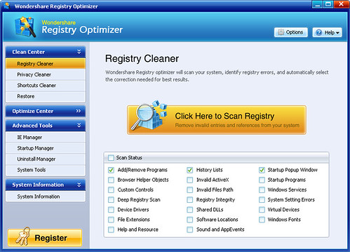 Wondershare registry optimizer
