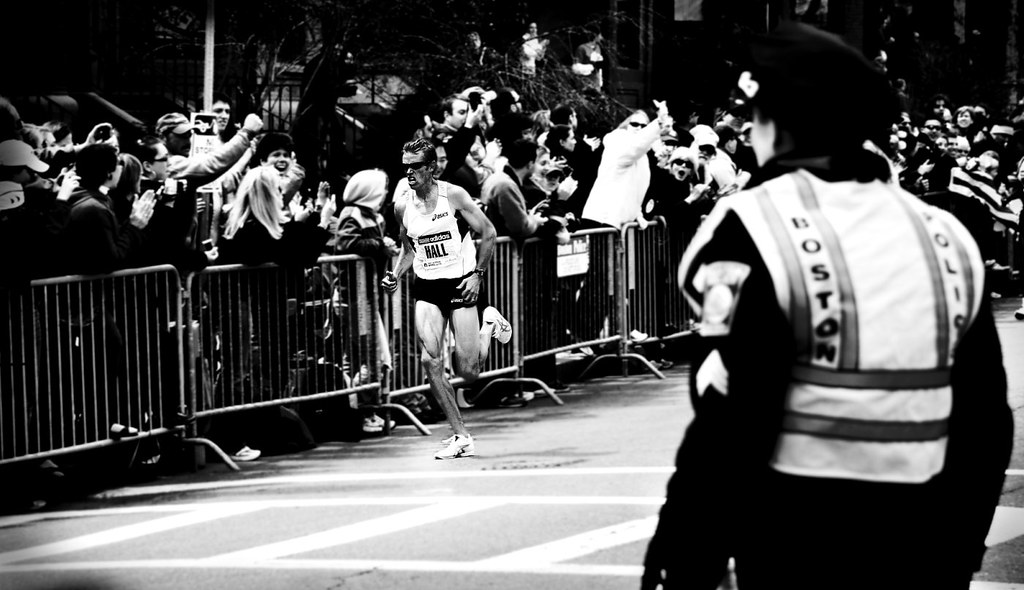 Ryan Hall at the 2009 Boston Marathon by Time Share