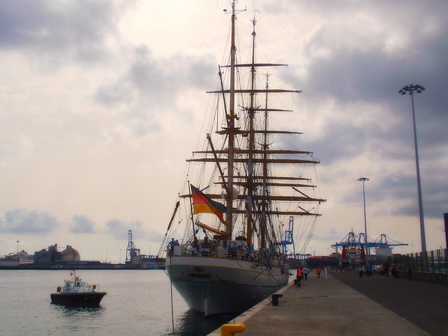 El buque escuela de la Marina Alemana 'Gorch Fock' en Las Palmas de Gran Canaria