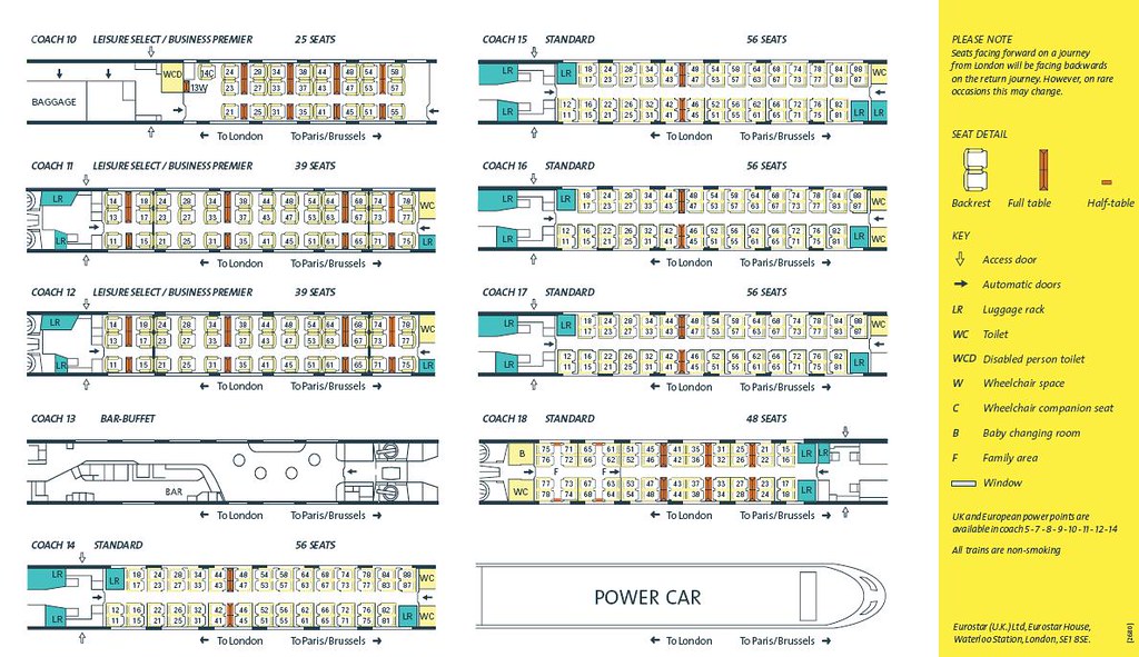 Eurostar Train Plan Coaches 10 To 18 Train Chartering Of Flickr