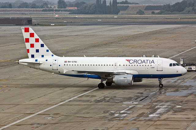 9A-CTG Airbus A.319-112 Croatia Airlines BRU 05-07-09