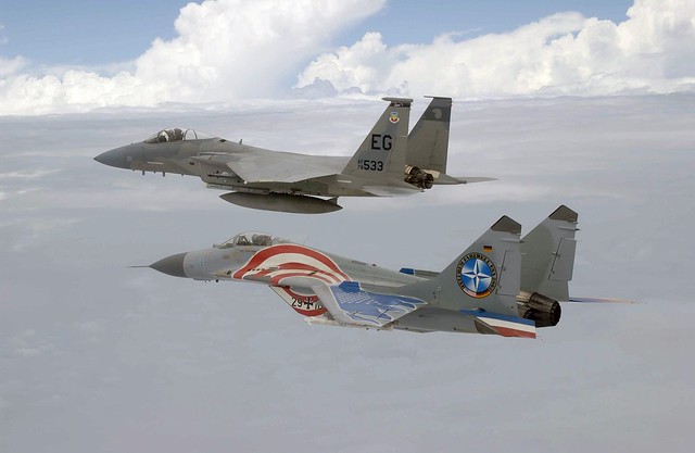 F-15C and MiG-29 jets; 030702-F-7709A-016