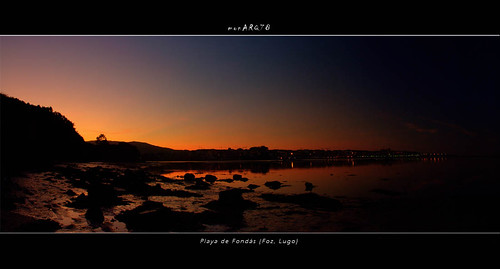 sunset sea españa praia beach atardecer mar twilight spain pentax playa galicia lugo mariña bajamar foz crepúsculo marea solpor cantábrico ría cantabric amariña k20d fondás monchorey monarq78 playadefondás