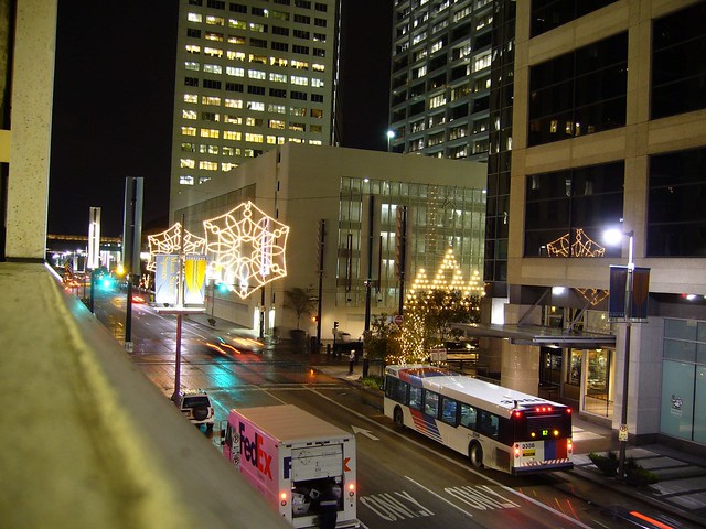 Downtown Houston in December