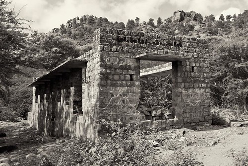 Stone Building on Arunachala | by debra booth