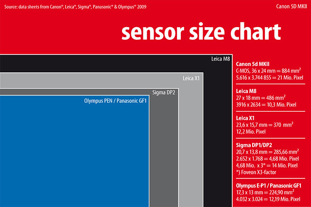 Canon Sensor Size Chart