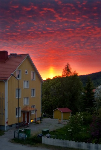 sunset sky sweden