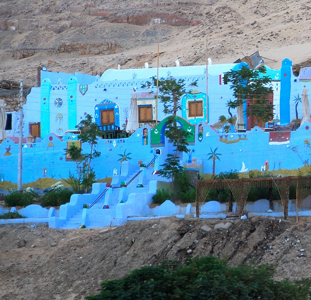 blue village on the Nile