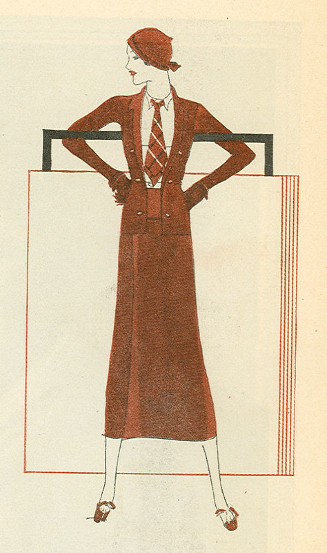 1933 woman in suit illustration