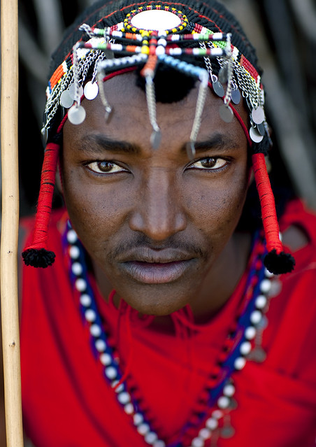 Maasai warrior with pigtails - Kenya