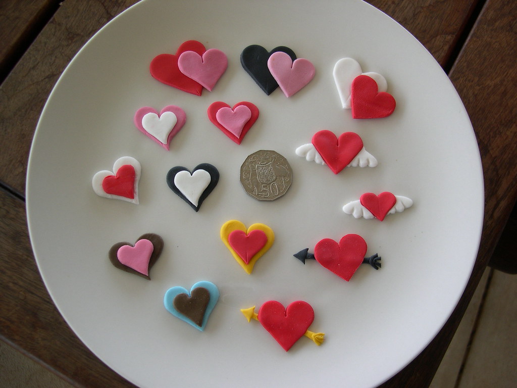 Valantine's day cupcake toppers