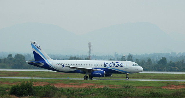 IndiGo taxing for take-off